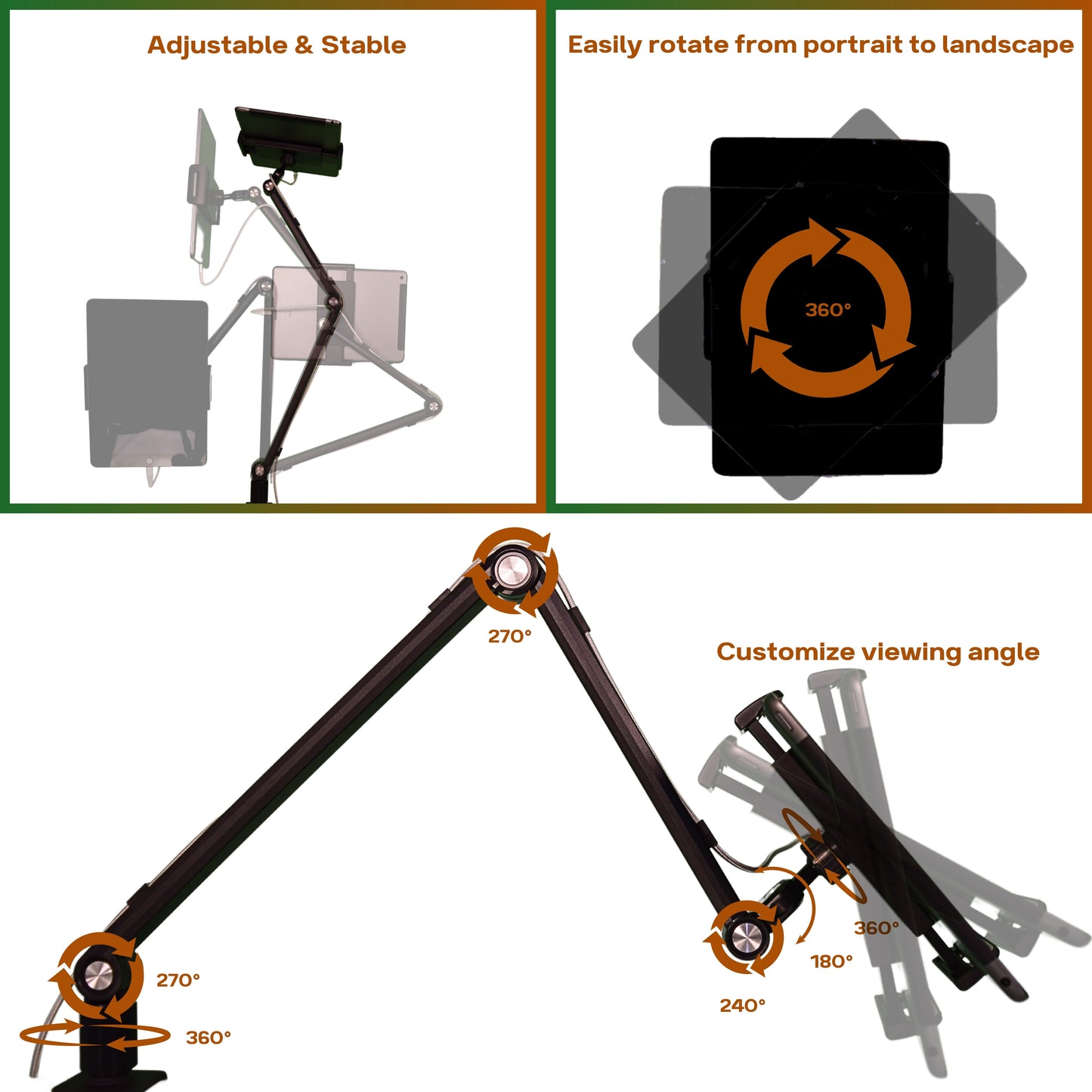 FortiHold Tablet Stand: Unlock Hands-Free Freedom & Ergonomic Comfort for Your Devices