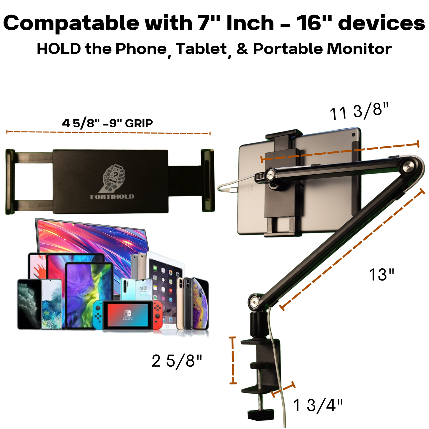 FortiHold Tablet Stand: Unlock Hands-Free Freedom & Ergonomic Comfort for Your Devices
