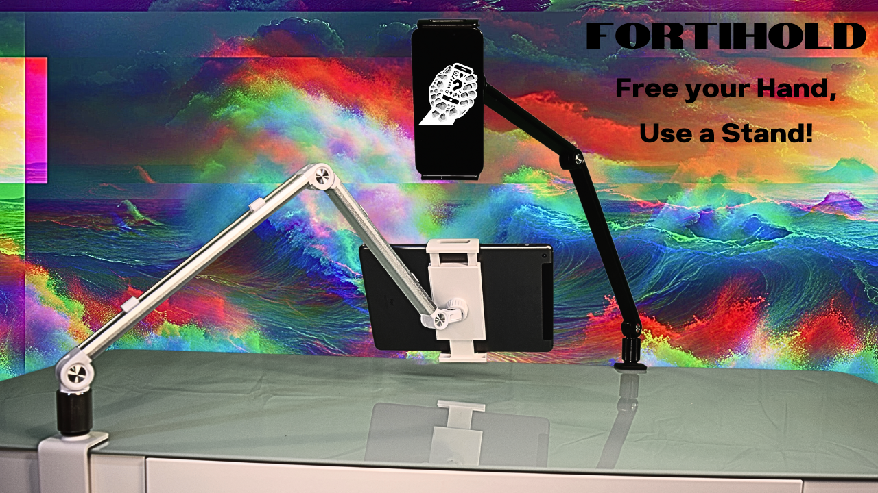 FORTIHOLD Tablet-Phone-Portable Monitor Stand